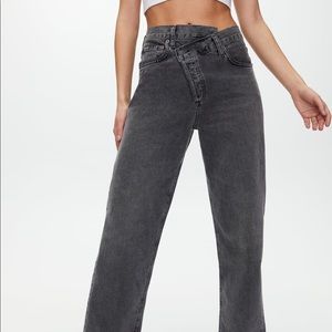 Agolde criss cross jeans in “synchronize”